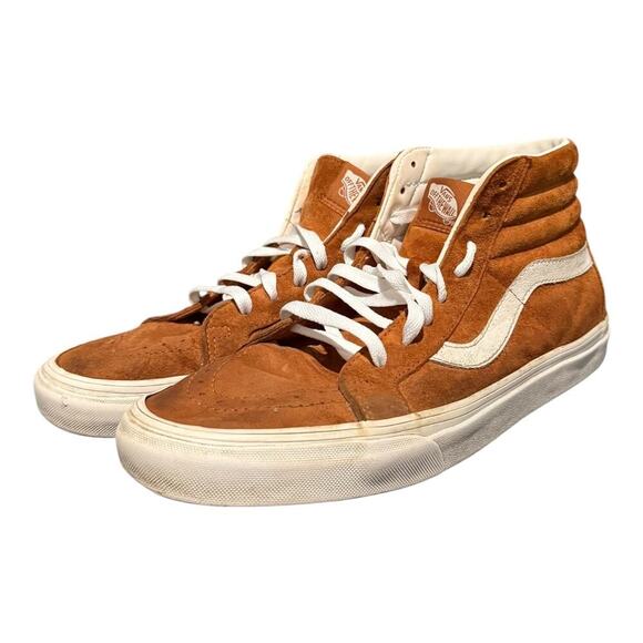 Vans Other - Vans Sk8-Hi Pig Suede Tortoise Shell Brown ScotchGard Men’s Size 10 Sneakers